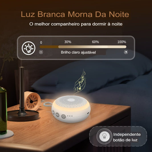 Gerador de ruído branco recarregável USB com sons naturais, relaxamento aprimorado e melhor sono - Minha loja